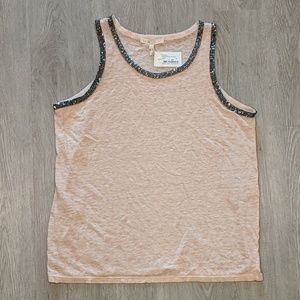 MAJE light blush top with beads
